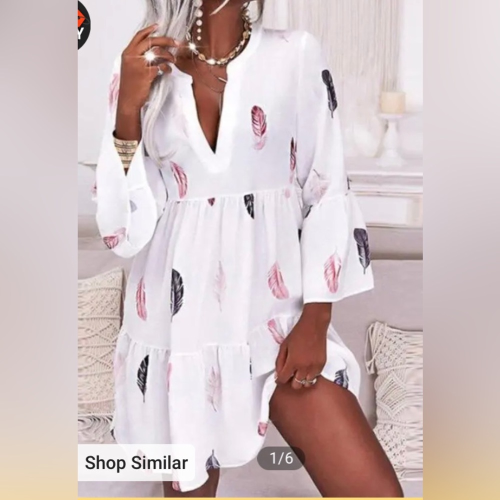 Cute feather 🪶 boho dress